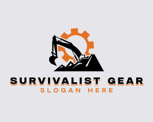 Mining Excavator Contractor logo design