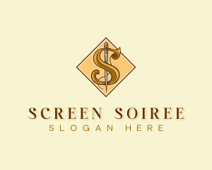 Tailor Dressmaker Letter S logo design