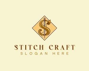 Tailor Dressmaker Letter S logo design