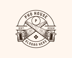 Saw House Renovation logo design