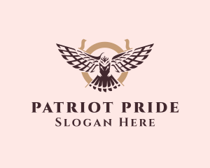 Patriotic Flying Eagle logo design