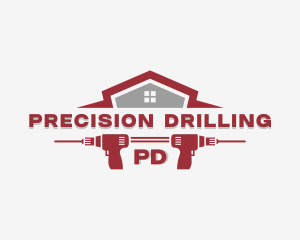 Construction Drill Tool logo design