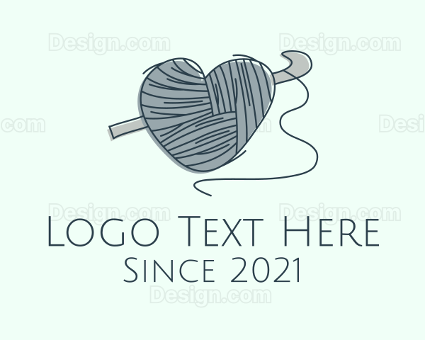 Knitting Heart Yarn Logo