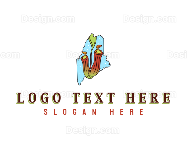 Maine Pitcher Plant Logo