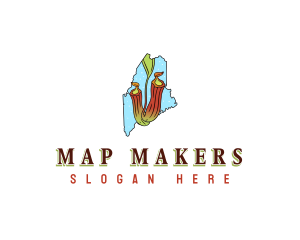 Maine Pitcher Plant logo design