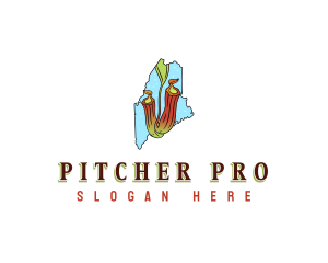 Maine Pitcher Plant logo design