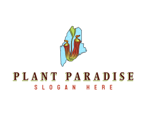 Maine Pitcher Plant logo design