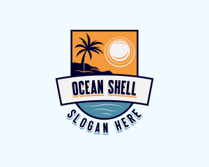 Tropical Island Beach logo design