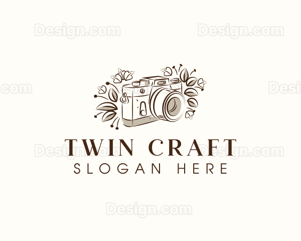 Camera Photography Floral Logo