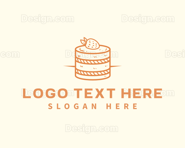 Strawberry Shortcake Cake Logo