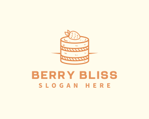 Strawberry Shortcake Pastry logo design