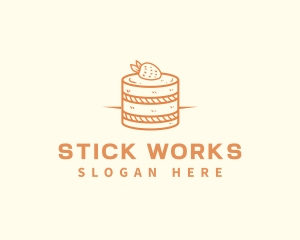 Strawberry Shortcake Pastry logo design