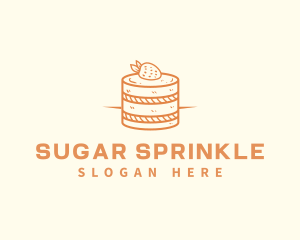 Strawberry Shortcake Cake logo design