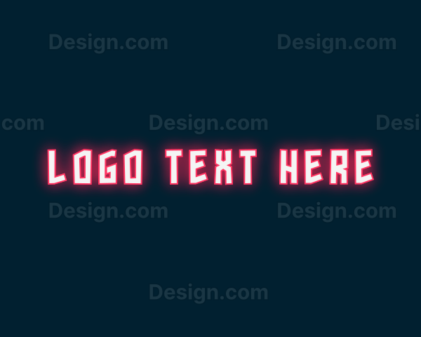 Red Neon Light Wordmark Logo