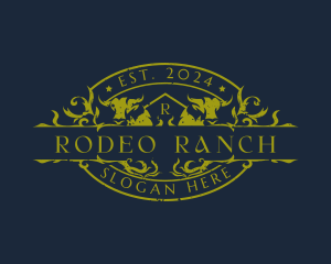 Retro Bull Rodeo logo design