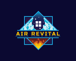 Home Hvac Cooling Heating logo design