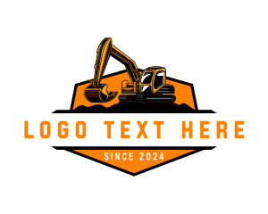 Backhoe Excavator Machinery logo