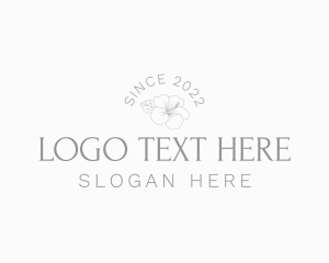 Organic Floral Wordmark logo