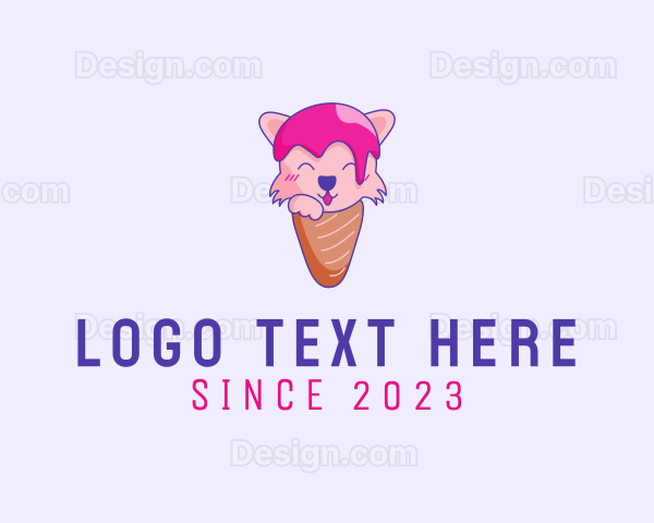 Fox Ice Cream Cone Logo