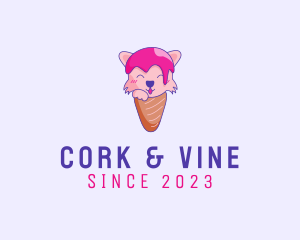 Fox Ice Cream Cone logo design