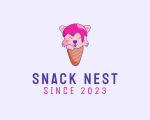 Fox Ice Cream Cone logo design