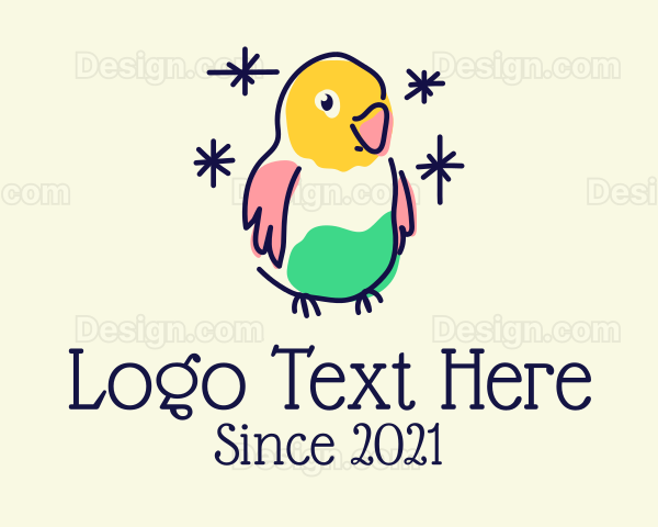 Colorful Parrot Bird Logo