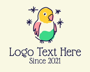 Colorful Parrot Bird logo