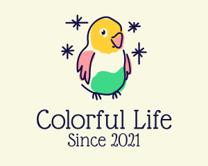 Colorful Parrot Bird logo design