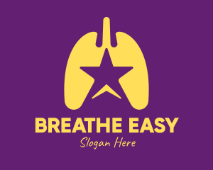 Yellow Star Lungs logo design