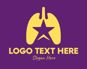 Pulmonology - Yellow Star Lungs logo design