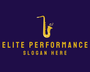 Musical Gold Saxophone logo