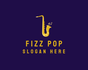 Musical Gold Saxophone logo design