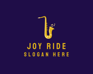 Musical Gold Saxophone logo design