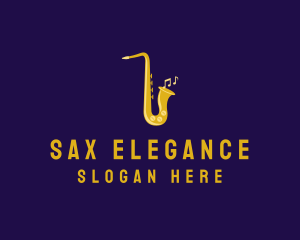 Musical Gold Saxophone logo