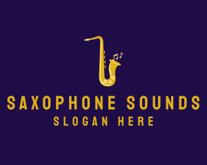 Musical Gold Saxophone logo