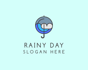Umbrella Rainy Season  logo design