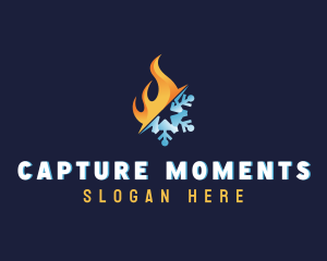 Flame Snowflake Temperature logo