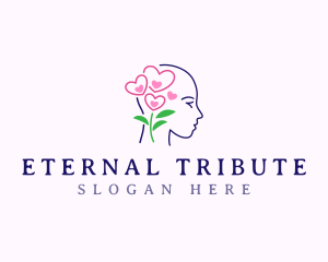 Floral Head Mental logo design