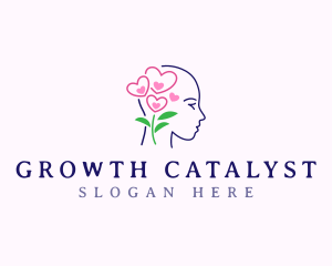 Floral Head Mental logo design