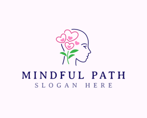 Floral Head Mental logo design