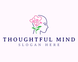 Floral Head Mental logo design