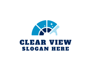 Glass Window Cleaning Wiper logo design