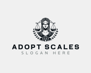 Justice Scale Woman logo design