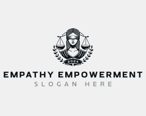 Justice Scale Woman logo design