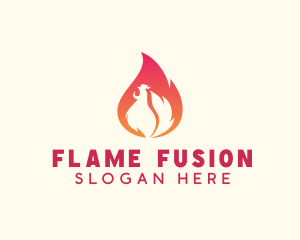 Hot Chicken Flame logo design