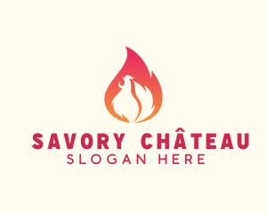 Hot Chicken Flame logo design