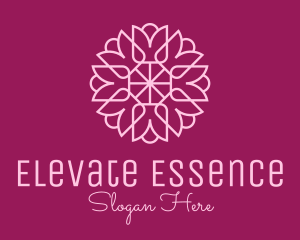 Decorative Elegant Pink Flower Logo