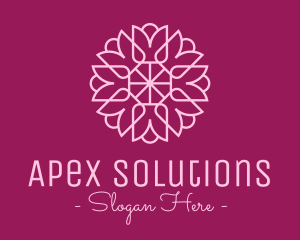 Decorative Elegant Pink Flower logo design