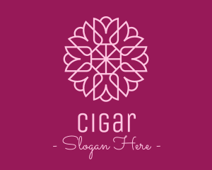 Decorative Elegant Pink Flower logo design