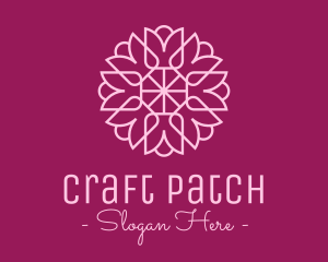 Decorative Elegant Pink Flower logo design